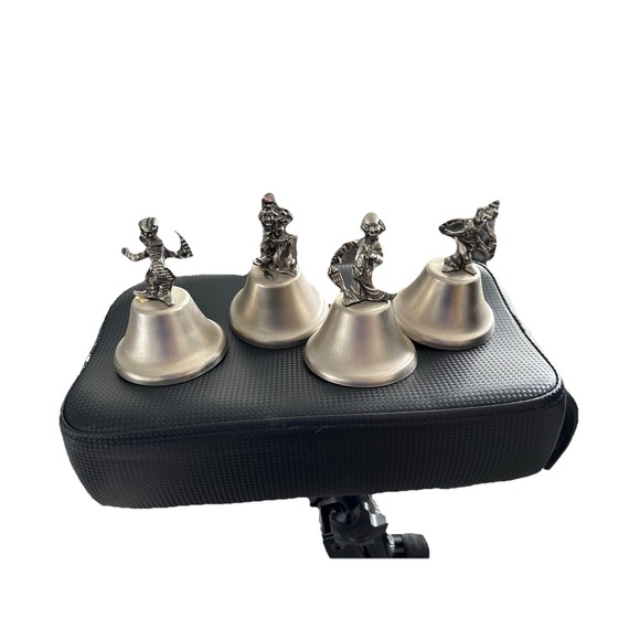 Bells with Pewter‎ CLOWN Handles Set of 4 - Picture 1 of 8